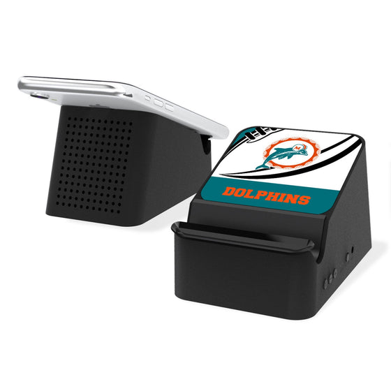 Miami Dolphins 1966-1973 Historic Collection Passtime Wireless Charging Station and Bluetooth Speaker - 757 Sports Collectibles