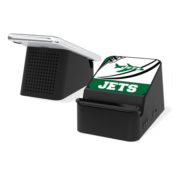 New York Jets 1963 Historic Collection Passtime Wireless Charging Station and Bluetooth Speaker - 757 Sports Collectibles