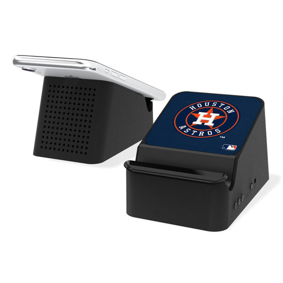 Houston Astros Astros Solid Wireless Charging Station and Bluetooth Speaker - 757 Sports Collectibles