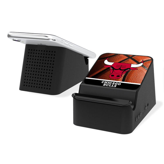 Chicago Bulls Basketball Wireless Charging Station and Bluetooth Speaker-0