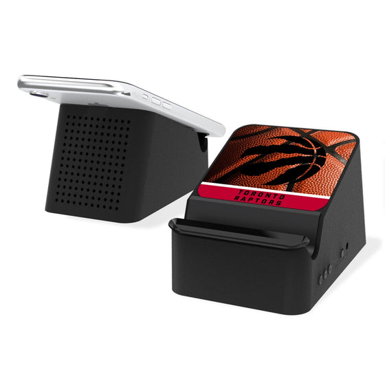 Toronto Raptors Basketball Wireless Charging Station and Bluetooth Speaker-0