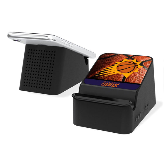 Phoenix Suns Basketball Wireless Charging Station and Bluetooth Speaker-0