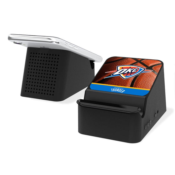 Oklahoma City Thunder Basketball Wireless Charging Station and Bluetooth Speaker-0