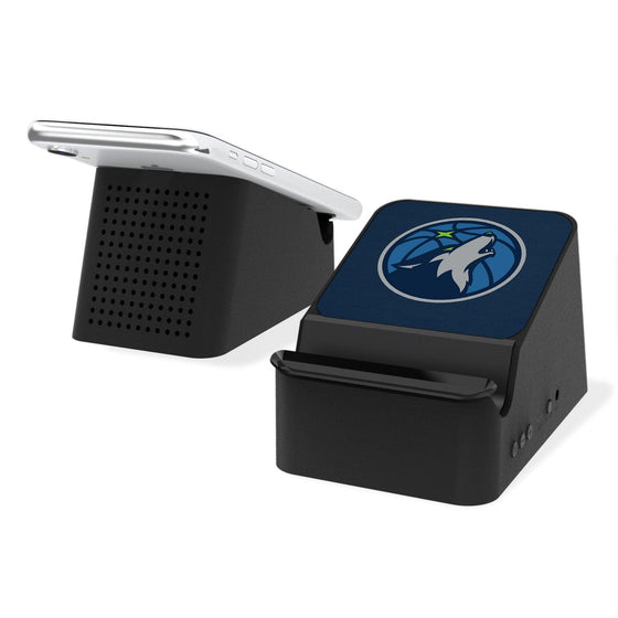 Minnesota Timberwolves Solid Wireless Charging Station and Bluetooth Speaker-0