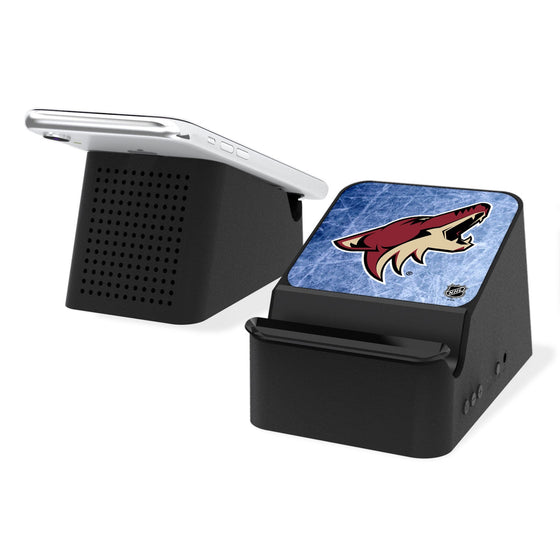 Arizona Coyotes Ice Wireless Charging Station and Bluetooth Speaker-0