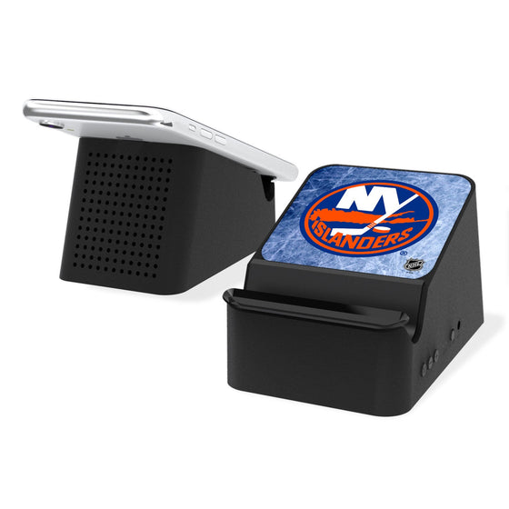 New York Islanders Ice Wireless Charging Station and Bluetooth Speaker-0