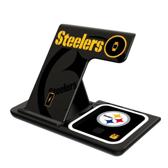 Pittsburgh Steelers Tilt 3 in 1 Charging Station - 757 Sports Collectibles