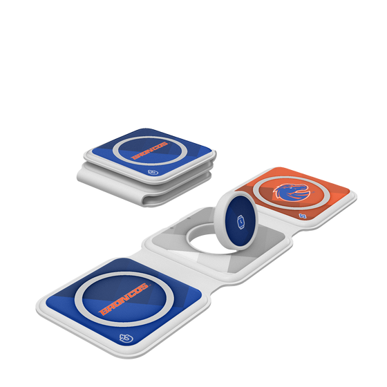 Boise State Broncos Color Block Foldable 3 in 1 Charger-0