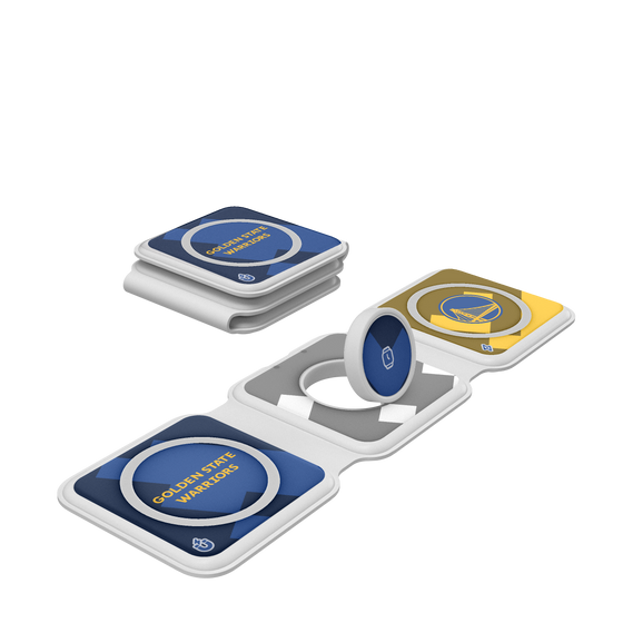 Golden State Warriors Color Block Foldable 3 in 1 Charger-0