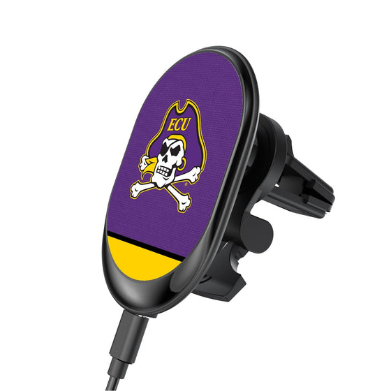 East Carolina Pirates Solid Wordmark Wireless Car Charger-0