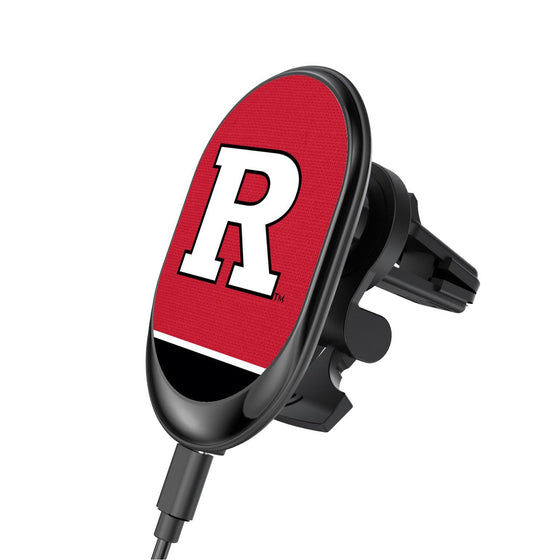 Rutgers Scarlet Knights Solid Wordmark Wireless Car Charger-0