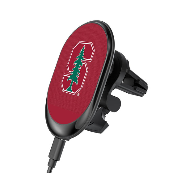 Stanford Cardinal Solid Wordmark Wireless Car Charger-0