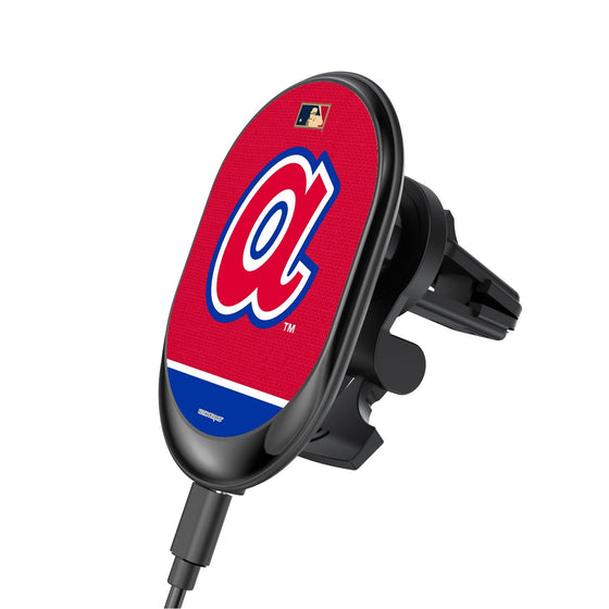 Atlanta Braves 1972-1980 - Cooperstown Collection Solid Wordmark Wireless Car Charger - 757 Sports Collectibles