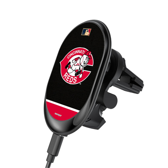 Cincinnati Reds 1978-1992 - Cooperstown Collection Solid Wordmark Wireless Car Charger - 757 Sports Collectibles