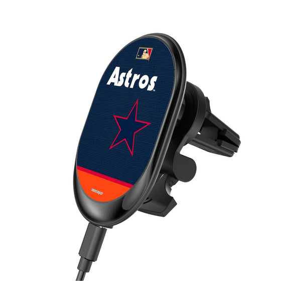 Houston Astros 1975-1981 - Cooperstown Collection Solid Wordmark Wireless Car Charger - 757 Sports Collectibles