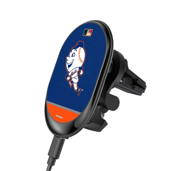 New York Mets 2014 - Cooperstown Collection Solid Wordmark Wireless Car Charger - 757 Sports Collectibles