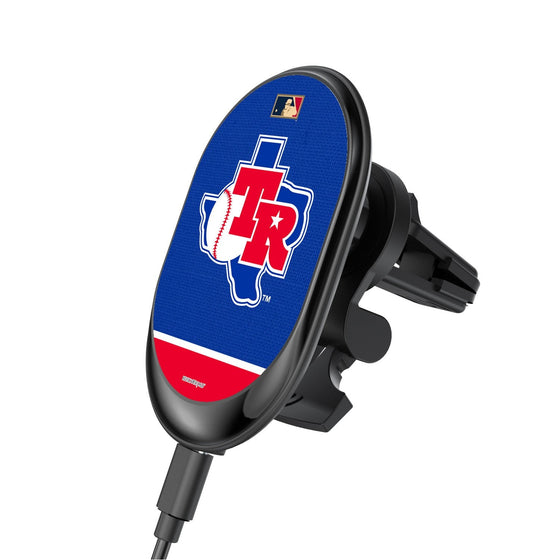 Texas Rangers 1981-1983 - Cooperstown Collection Solid Wordmark Wireless Car Charger - 757 Sports Collectibles