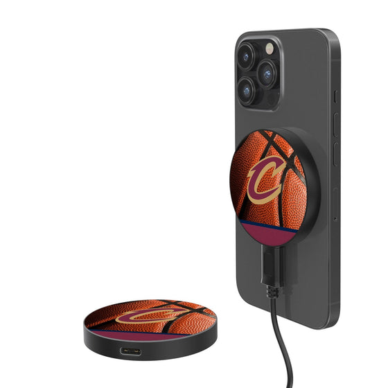 Cleveland Cavaliers Basketball 15-Watt Wireless Magnetic Charger-0