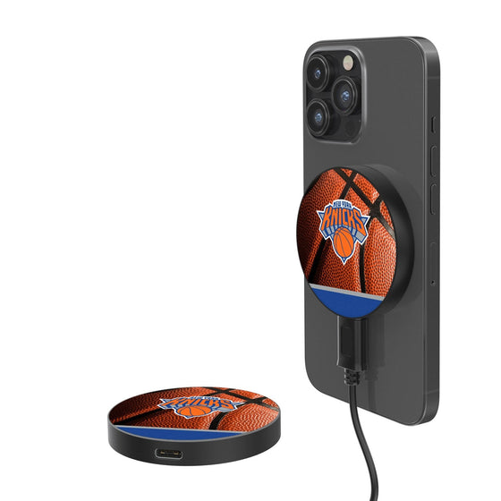 New York Knicks Basketball 15-Watt Wireless Magnetic Charger-0