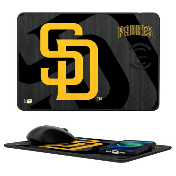 San Diego Padres Tilt 15-Watt Wireless Charger and Mouse Pad - 757 Sports Collectibles