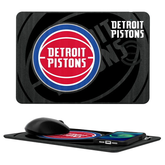 Detroit Pistons Tilt 15-Watt Wireless Charger and Mouse Pad-0