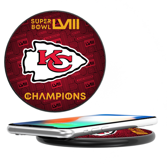 Kansas City Chiefs 2024 Super Bowl 15-Watt Wireless Charger-0