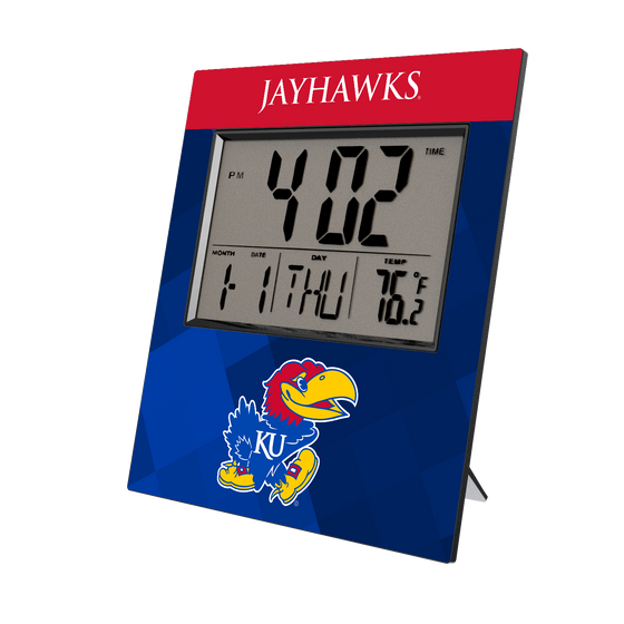 Kansas Jayhawks Color Block Wall Clock-0