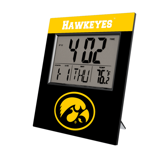 Iowa Hawkeyes Color Block Wall Clock-0