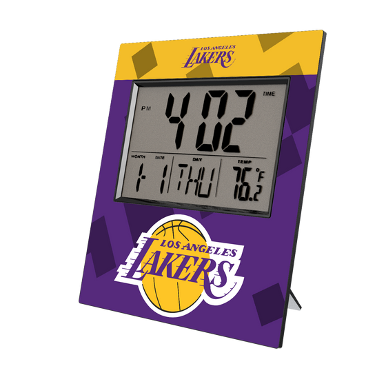 Los Angeles Lakers Color Block Wall Clock-0