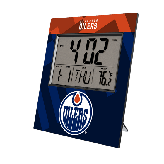 Edmonton Oilers Color Block Wall Clock-0