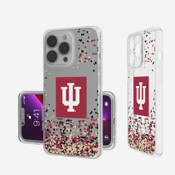 Indiana Hoosiers Confetti Clear Case-0