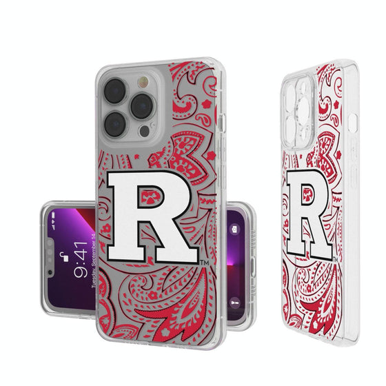 Rutgers Scarlet Knights Paisley Clear Case-0