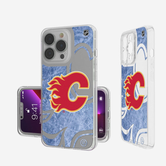 Calgary Flames Ice Tilt Clear Case-0