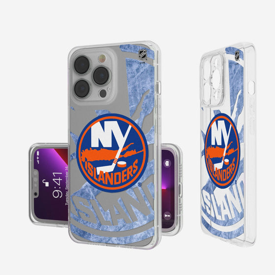 New York Islanders Ice Tilt Clear Case-0