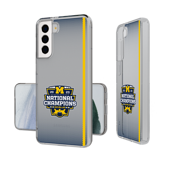 Michigan Wolverines 2023 College Football Playoff National Champion Clear Phone Case-1