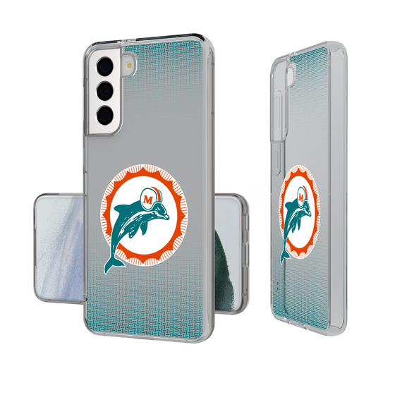 Miami Dolphins 1966-1973 Historic Collection Linen Clear Phone Case-1