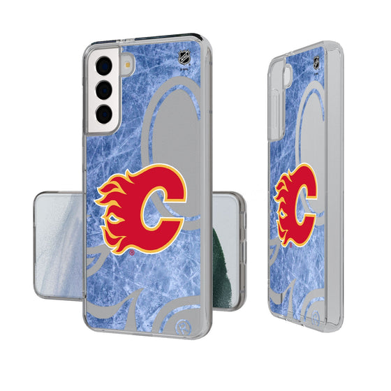 Calgary Flames Ice Tilt Clear Case-1