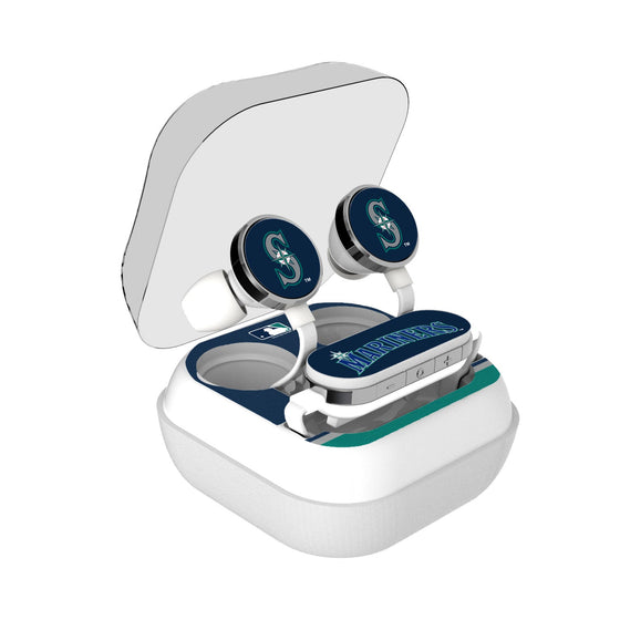 Seattle Mariners Stripe Wireless Earbuds - 757 Sports Collectibles