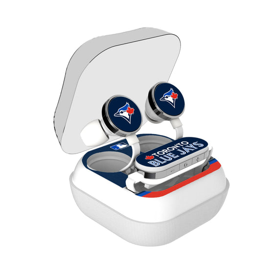 Toronto Blue Jays Stripe Wireless Earbuds - 757 Sports Collectibles