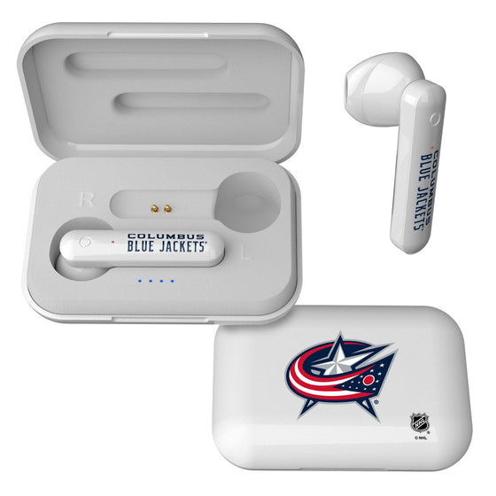 Columbus Blue Jackets Insignia Wireless Earbuds-0