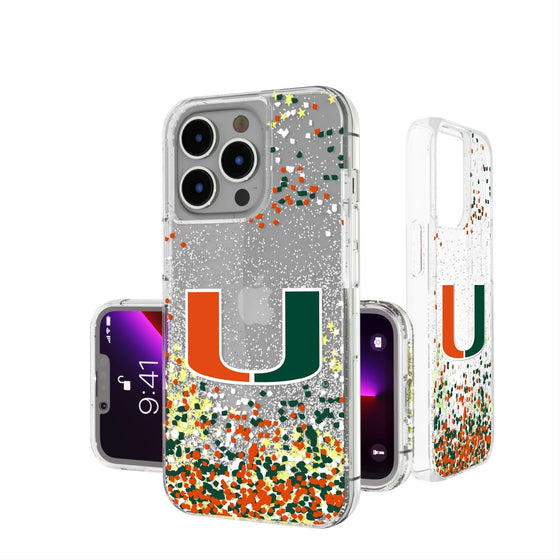 Miami Hurricanes Confetti Glitter Case-0