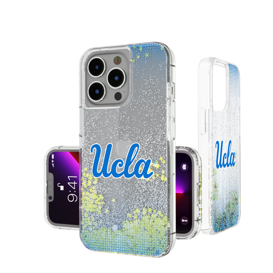 UCLA Bruins Linen Glitter Phone Case-0
