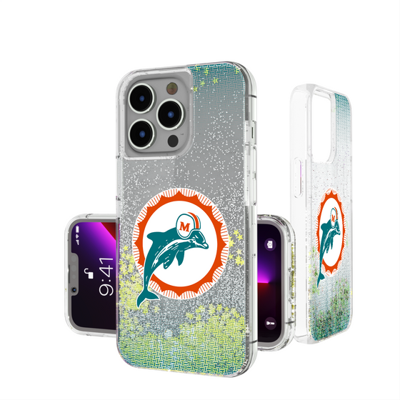 Miami Dolphins 1966-1973 Historic Collection Linen Glitter Phone Case-0