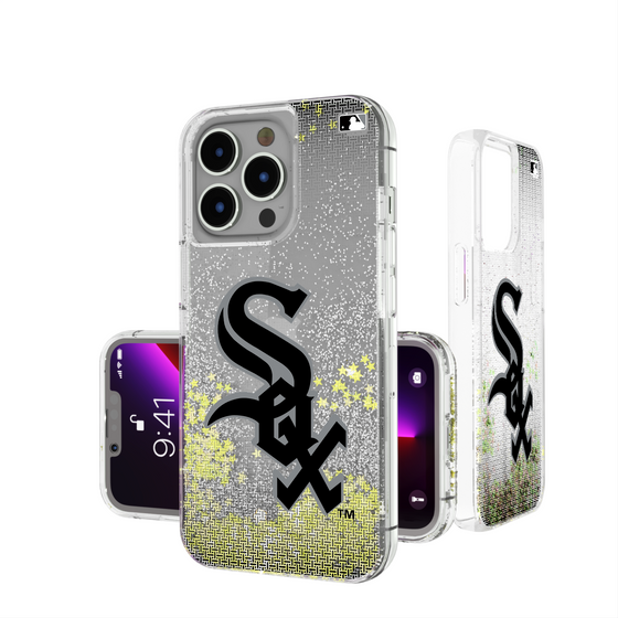 Chicago White Sox Linen Glitter Phone Case-0