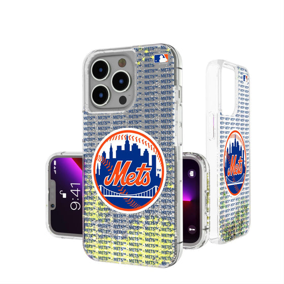 New York Mets Blackletter Glitter Case-0