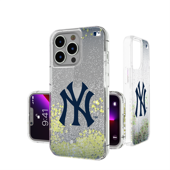 New York Yankees Linen Glitter Phone Case-0