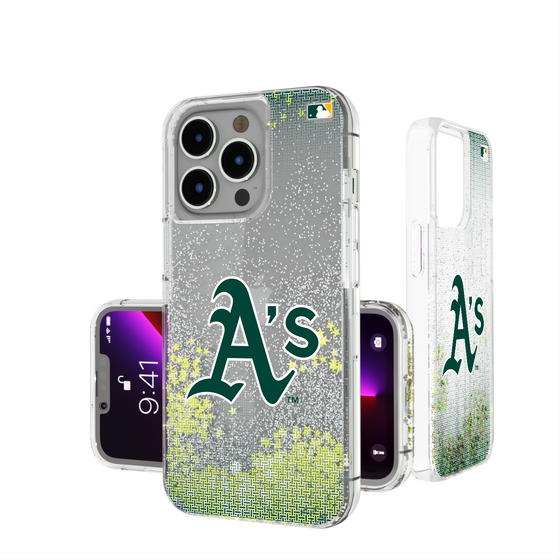 Oakland Athletics Linen Glitter Phone Case-0