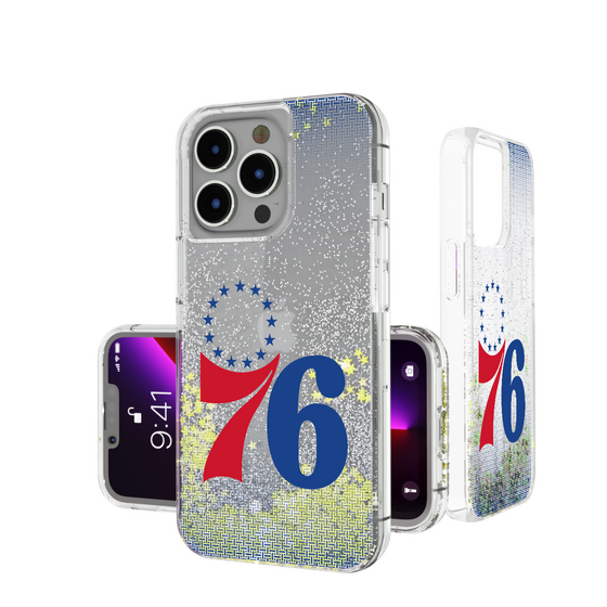 Philadelphia 76ers Linen Glitter Phone Case-0