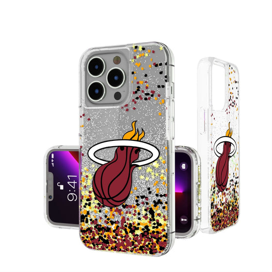 Miami Heat Confetti Glitter Case-0
