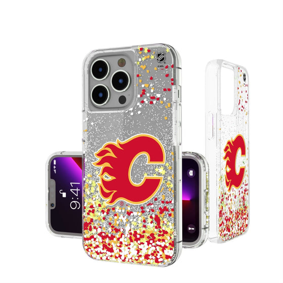 Calgary Flames Confetti Glitter Case-0